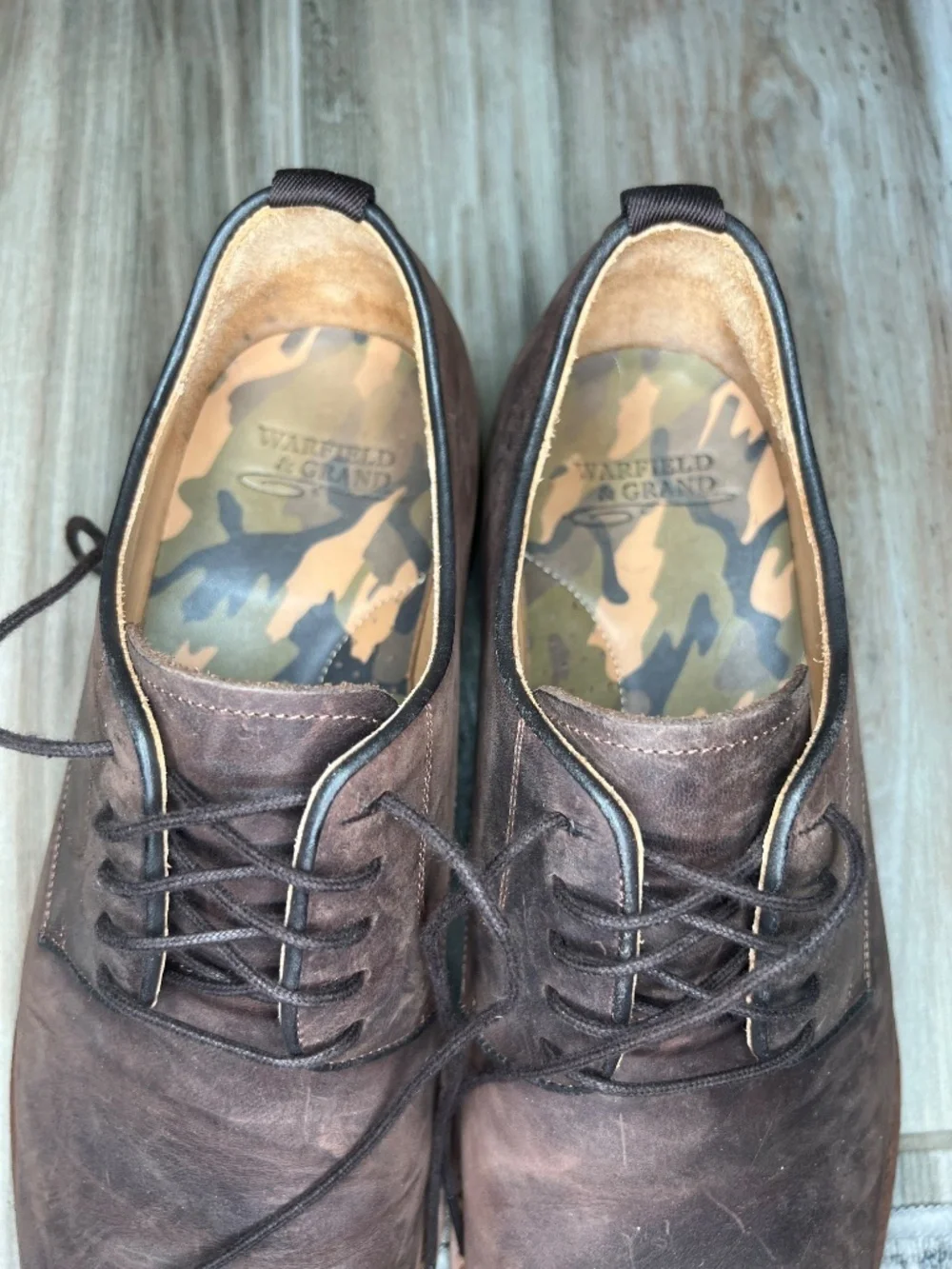 Warfield & Grand Gabeillo Leather Oxfords Shoes Brown Mens Sz 11.5